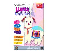 C.S. Kids DIY KC02 Cross-Stitch Llama Keychain, First Educational Sewing Arts & Crafts Gifts(Safety Needle & Instruction Included), KC02