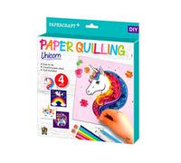 C.S. Kids DIY Quilling Arts & Crafts Gifts Unicorn| 3D Paper Quilling Design Kits for Kids, Make Your Own Paper Art (Strips & Tools Included)