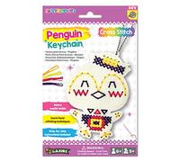 C.S. Kids KC12 My Penguin Keychain, First Sewing Arts & Crafts Gifts -Crafting Keychain | Educational DIY Cross-stitch for Kids