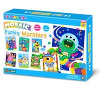 C.S. Kids Magic World Mosaic - Funky Monsters |Crafts Gifts | Educational Glitter Mosaic, Multi-Colour