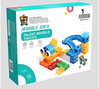 C.S. Kids Marble Tracks, Stem Building Blocks For Kids, Gift and Stem Teaching Resources - Marble Run 129 Pieces Mega Blocks (Suitable for Age 3+), ST02