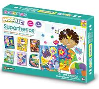 C.S. Kids MS04 Magic World Mosaic - Superheros |Crafts Gifts | Educational Glitter Mosaic, Multi-Colour