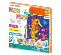 C.S. Kids PQ07 DIY Paper Quilling Arts & Crafts Gifts - My Sea Creatures| 3D Paper Quilling Design Kits for Kids, Make Your Own Paper Art (Paper Strips & Tools Included), Multicolor