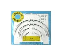 C. S. Osborne K-4 Curved 3 Square Point Needle Card Include 3" 4" 5" and 6" Long ( Upholstery Tool )