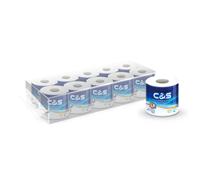 C&S Virgin Wood Pulp Toilet Tissue, 3-Ply, 140g, 10 Rolls, Soft, Durable, Family Economical Pack