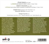 C‚SAR FRANCK: SONATE POUR PIANO ET VIOLON; ERNEST CHAUSSON: CONCERT NEW CD