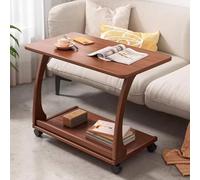 C-Sd Wooden End Table with 360° Wheels, Adjuble Desktop, Solid Wood e for Living Room, Bedroom, Sofa Side, Modern Couch Table (B1, 40x40x65cm)