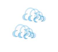 C-Shape Dental Cheek Retractor Mouth Opener, S/M/L Sizes, 3-Pack - Cheek & Lip Retractor for Teeth Treatment, Party & Mouthguard Challenge Game(Blue*2)