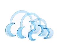 C-Shape Dental Cheek Retractor Mouth Opener, S/M/L Sizes, 3-Pack - Cheek & Lip Retractor for Teeth Treatment, Party & Mouthguard Challenge Game(Blue)