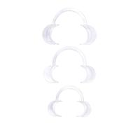 C-Shape Dental Cheek Retractor Mouth Opener, S/M/L Sizes, 3-Pack - Cheek & Lip Retractor for Teeth Treatment, Party & Mouthguard Challenge Game(White)