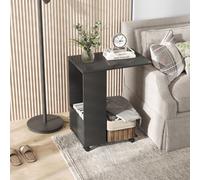 Homcom End Table Black 400 x 700 mm