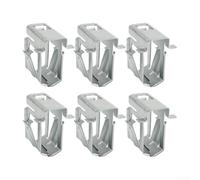C-Shape Steel Solar Panel Fasteners 6 Pack Anti-Theft Quick Fix Clips Robust Grounding Brackets for Photovoltaic Arrays