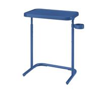 C Shaped End Table, Adjustable Medical Tilt Top Hospital Bed Table Over The Bed, Side Computer Workstation, for Bedroom, Living Room, Office(Blue)