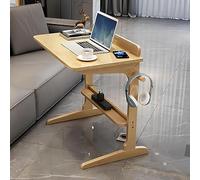 C-Shaped End Table, Solid Wood Mini Computer Desk, Modern Simple Study Writing Desk, Narrow Side Table, Desk Home Office Desks, for Work From Home
