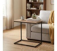 C Shaped End Table With Adjustable Feet ,slim Sofa Side Table With Metal Frame For Living Room & Bedroom