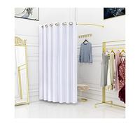 C-Shaped Free-Standing Dressing Room, Portable Privacy Partition Kit with Curtain, Ideal for Offices & Shopping Malls, Available in 10 Colors (White, 90x90CM)
