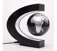 C-Shaped Magnetic levitation Globe 3?with LEDs,Map of The World? Floating and antigravity, Business Gifts, Home Decor, Birthday Gifts,Desk Decoration (Blue) (Black)