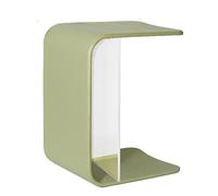 C Shaped Natural Wood Edge End Table - Versatile Sofa Laptop Table, Ideal Night Stand for Small Spaces, Perfect Living Room & Bedroom Use