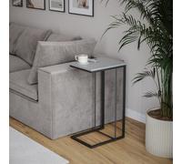 C Shaped Side End Table Coffee Snack Living Room Bedside Under Sofa Metal Frame