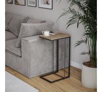 C Shaped Side End Table Coffee Snack Living Room Bedside Under Sofa Metal Frame