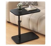 C-Shaped Side Table, Adjustable Height Sofa End Table, 360° Swivel TV Tray for Living Room, Bathroom, and Bedroom
