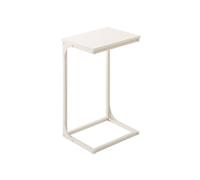 VASAGLE C-Shaped Side Table, Bedside Table, Sofa Side Table, with Metal Frame, Industrial, for Living Room, Bedroom, Cream White LET353W77