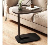 C-Shaped Side Table, Modern End Table for Couch and Sofa, Snack Table with Metal Frame Base for Bedroom and Living Room Small Spaces