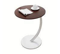 C-Shaped Side Table Narrow Side Table, Small Wooden Sofa Side Table, Living Room, Bedroom, Office, Slim Round Coffee Sofa Bed Side Table D