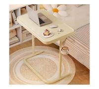 C-Shaped Side Table，Side Table，360°Swivel Couch Side Table，Table On Wheels，It Can Be Raised And Lowered Freely, Moved Freely, And Is Suitable For Multiple Scenarios.(Beige,Regular