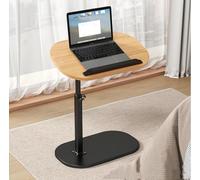 C-Shaped Side Table with Adjustable Height & 360° Rotating Top Modern Small Coffee Table for Sofa/Bed Liftable & Foldable Design Stylish Living Room Fur