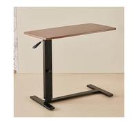 C-Shaped Side Table with Adjustable Height and 360° Swivel Design, Features USB Port, Ideal for Small Spaces, Durable Wood Construction