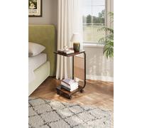 C-Shaped Side Table with Storage Pouch in Walnut The hot sale Walnut