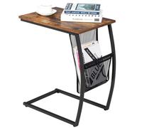 C-shaped Snack Table Industrial Side Table Metal Frame Coffee Laptop