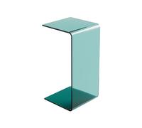 C Shaped Sofa Side Table for Living Room and Bedroom Small Coffee Table Bedside Nightstand and Laptop End Table Acrylic Material Modern Design