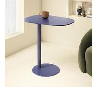 C-shaped Sofa Side Table, Metal End Table Accent Small Coffee Table for Small Space, Compact Bedside Table with Round Corners & Non-slip Pads for Living Room Bedroom (50x35x50cm(20x14x20inch