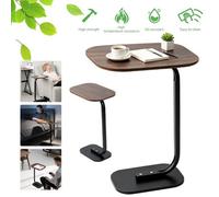 C Shaped Sofa Side Table Small Coffee End Table Narrow Side Table Wooden Table