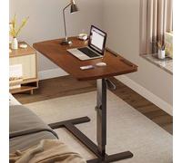 C Shaped Sofa Side Table with USB Charging, Adjustable Height, Foldable Design for Living Room and Bedroom