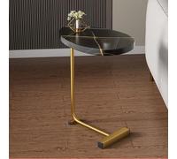 C Side Table, Modern End Table with C-Shaped Metal Legs for Living Room, Small Sofa Tray Table, Nightstand for Bedroom and Office