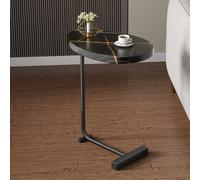 C Side Table, Modern End Table with C-Shaped Metal Legs for Living Room, Small Sofa Tray Table, Nightstand for Bedroom and Office