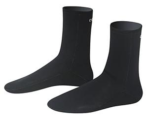 C-Skins 2023 Legend 4mm Thermal Neoprene Wetsuit Socks - Black - Glued and Blindstitched Seams - Reinforced kevlar sole Adult Footwear - 7