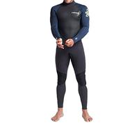 C-Skins 2023 Mens Element 3/2mm Back Zip Wetsuit - Anthracite Slate Lime - Breathable - Xtend neoprene upper body Mens Wetsuit - 2XL