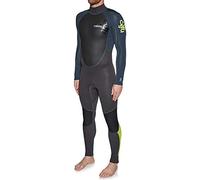 C-Skins 2023 Mens Element 3/2mm Back Zip Wetsuit - Anthracite Slate Lime - Breathable - Xtend neoprene upper body Mens Wetsuit - XL