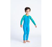 2025 C-Skins Junior C-KID 3/2mm Front Zip Wetsuit - Cyan/Green/Aurora Yellow