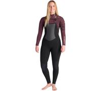 C-Skins 2025 Womens Nuwave 5/4mm Chest Zip Wetsuit - Raven Black/Rust X/Coral