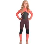 C-Skins 2026 Junior Nuwave Legend 4/3mm Back Zip Wetsuit - Rust/Coral Flame/Blue
