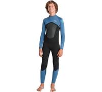 C-Skins 2026 Junior Nuwave Legend 5/4/3mm Back Zip Wetsuit - Black/Steel Blue/Aqua