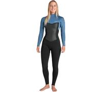C-Skins 2026 Womens Nuwave Surflite 3/2mm Womens Back Zip Wetsuit - Black/Steel Blue