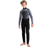 C-Skins Junior Legend 5/4/3mm GBS Back Zip Wetsuit - Slate Flash Green Silver - Easy Stretch - Unisex