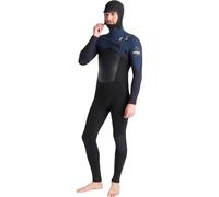 C-Skins Mens NuWave 5/4mm Chest Zip Hooded Wetsuit - Black Black x Bluestone x