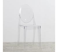 C Stackable Dining Chair Transparent Plastic for Kitchen Bedroom Bars Restaurants Cafeterias Lar Size Modern Design Versatile &